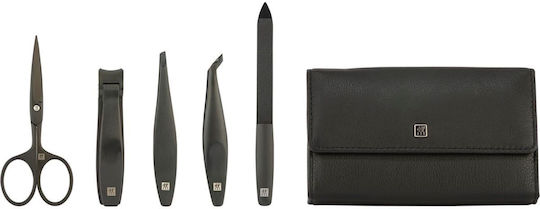 Zwilling Set Manichiură Piele 5 Piese Negru