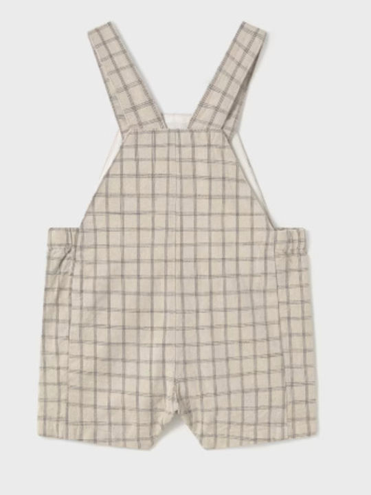 Kinderstoff-Latzhose Beige