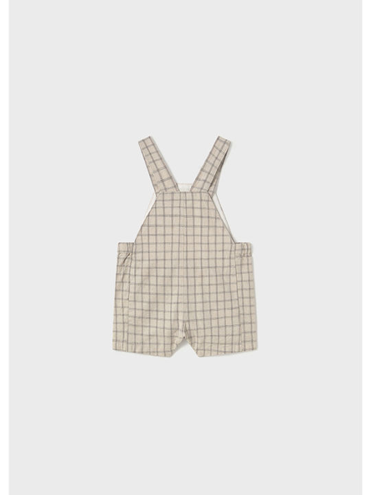Kinderstoff-Latzhose Beige