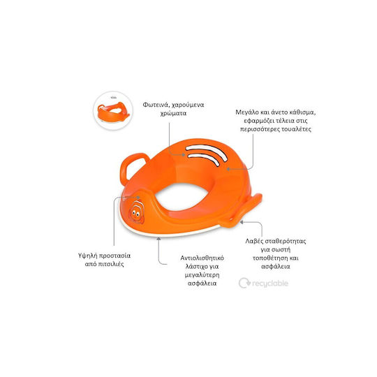 My Carry Potty Toddler Toilet Seat with Handles Orange