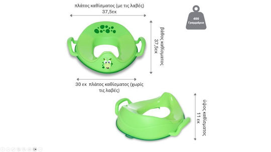 ProBaby Toddler Toilet Seat Little Trainer Seat with Handles Green