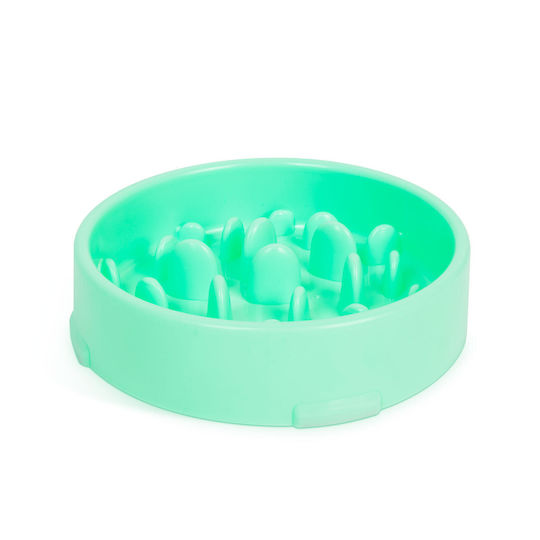 Alista Home Bol Din Plastic Pentru Hrănire Lentă Pentru Câine Și Pisică Verde