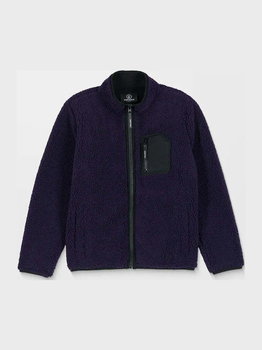 Kinder-Strickjacke Vlies Dunkles Lila Muzzer Fuzzar