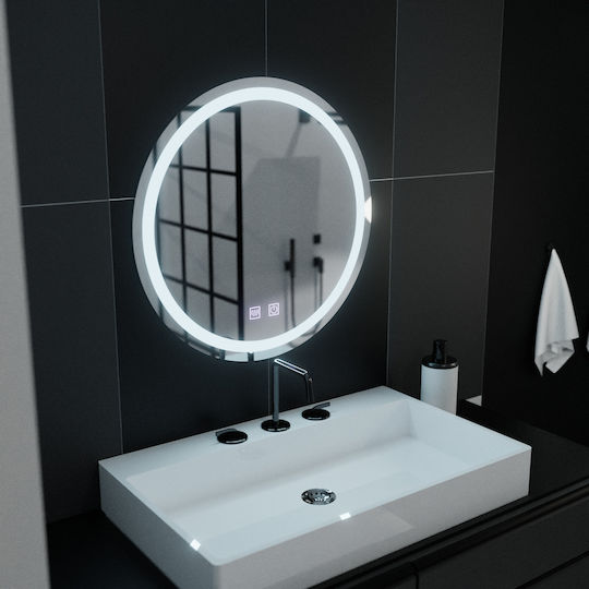 Alista Home Round Bathroom Mirror Led Touch 60x60cm