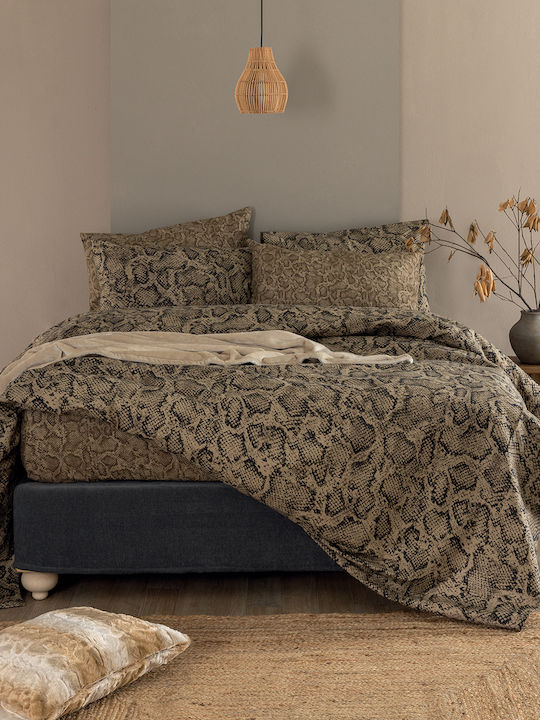 Palamaiki Flannel Beauty Fb0243 Σετ Σεντόνια Μονά με Λάστιχο 110x200+32εκ. Fb0243 (3τμχ)