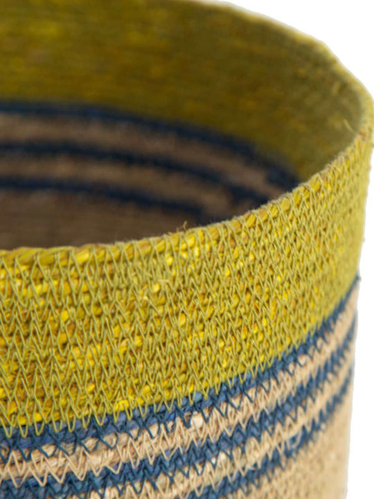 Soulworks Decorative Basket Wicker Yellow 21x21x24cm