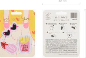 PartyDeco Kiss Me Patch Sewing Supply 6.5x3cm 3pcs