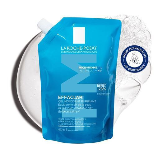 La Roche Posay Effaclar Refill Gel Καθαρισμού Προσώπου για Ακνεϊκές Επιδερμίδες 400ml