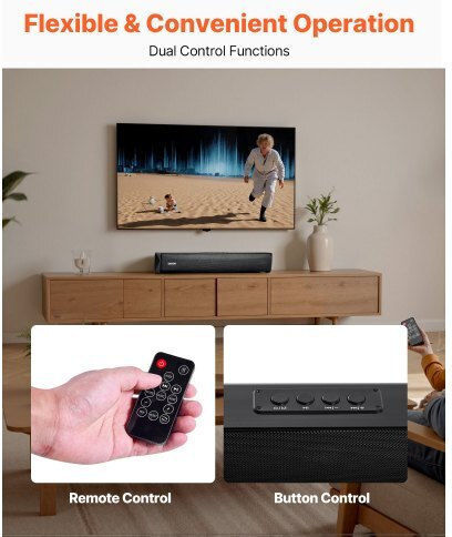 Vevor Soundbar 2 Bluetooth 80W with Remote Control YTSTXYX17INCJ9FDQ001V2
