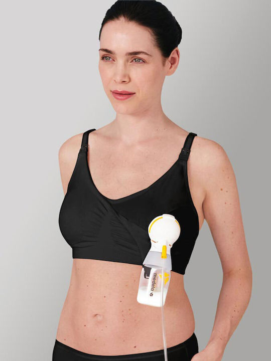 Medela Maternity & Nursing Bra with Clips Black