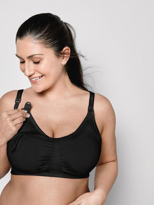 Medela Maternity & Nursing Bra with Clips Black