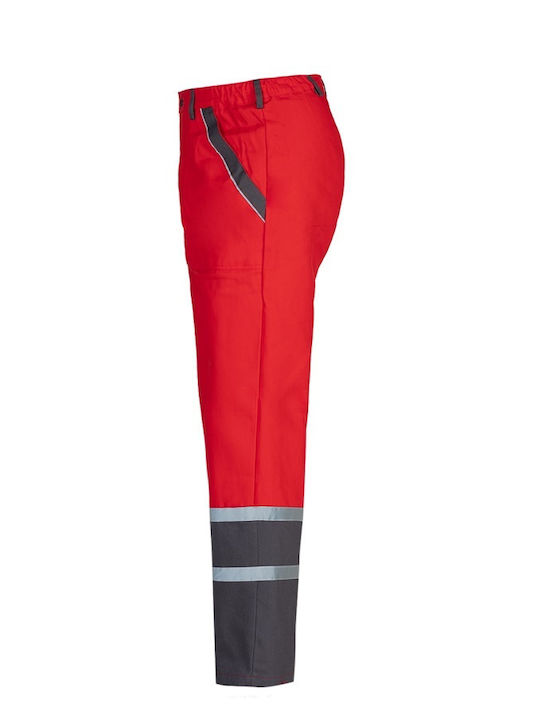 Stenso Collins Summer Pantaloni de Lucru Roșu din Bumbac