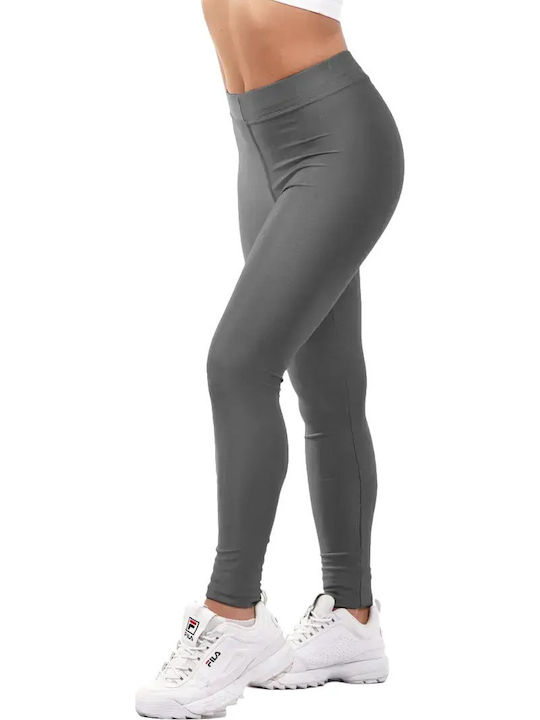 Women's Long Training Legging Shiny Gray