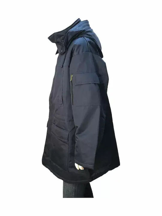 Jacket Fristads Kansas 100497/8592 10-217 Мъжко Работно яке Противостудово с подплата от флийс и отделяща се качулка Син