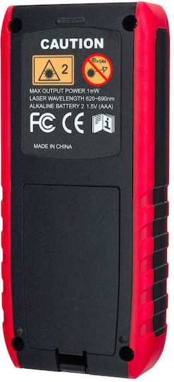 Laser Distance Meter Ermenrich Reel Ge80 4-Line Display Up To 80 Meters Measuring Range Red