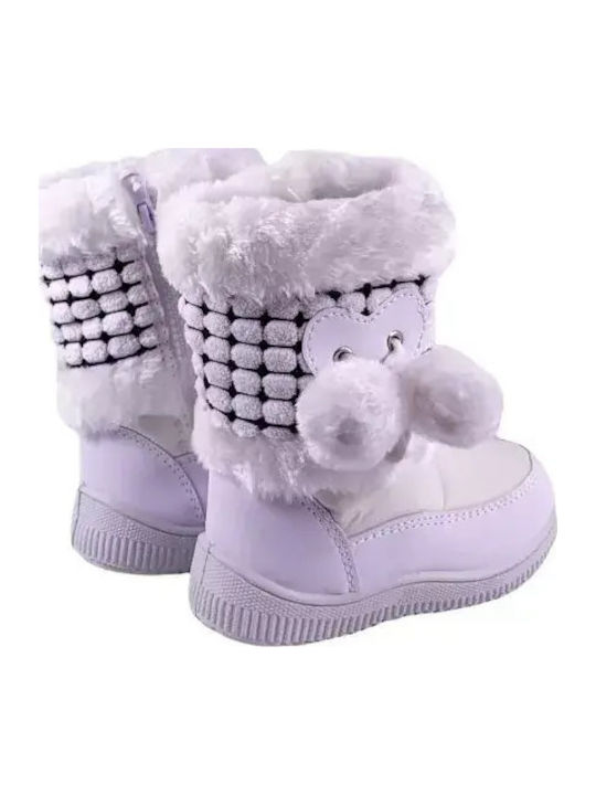 Kinder-Schneestiefel mit Reißverschluss Weiße