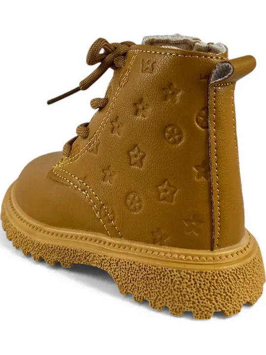 Kinderstiefel mit Reißverschluss Braun