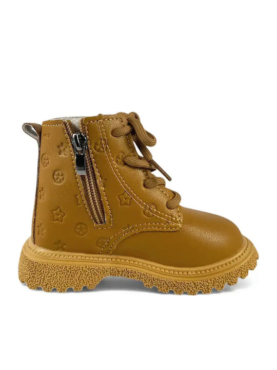 Kinderstiefel mit Reißverschluss Braun