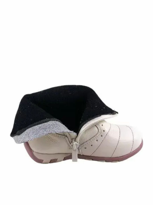 Leather Kids Boots White