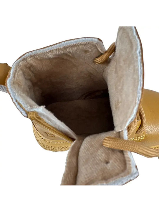 Kinderstiefel mit Reißverschluss Braun