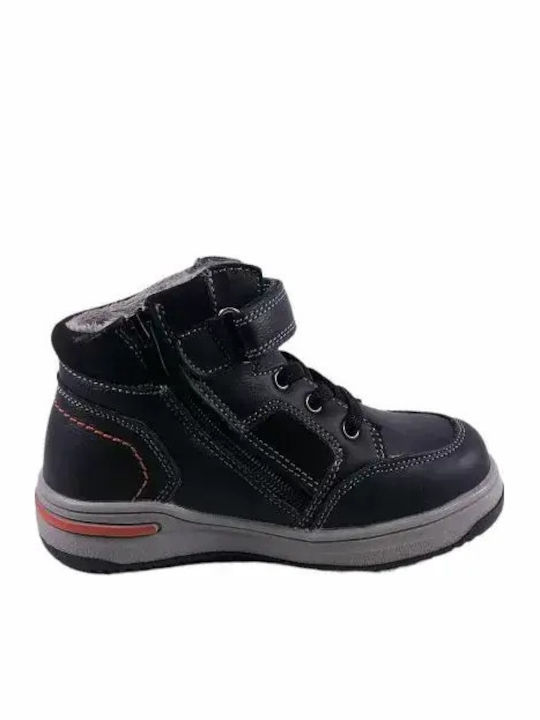 Leather Kids Boots Black