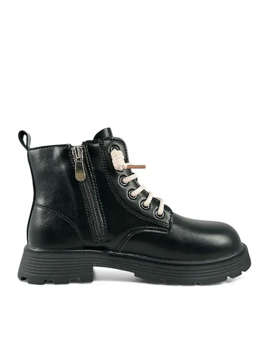 Anatomische Kinderstiefel mit Reißverschluss Schwarze