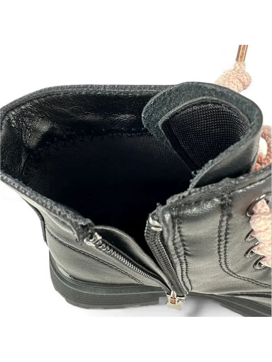 Anatomische Kinderstiefel mit Reißverschluss Schwarze