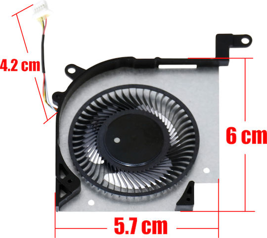 Ανεμιστηράκι Laptop Gpu Cooling Fan Msi Prestige 14 Ai Evo C1mg Ms-14n1 14n1-gpu Bs5405hs-u6z Bs5405hs-u5y 5pin Κωδ.81604