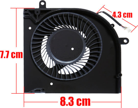 Ανεμιστηράκι Laptop Gpu Cooling Fan Msi Creator Z16p Z16p-b12u Z16hx Studio B12ugst B12umst Ms-15g1 Ms-15g2 15g2-gpu Bs6212ms-u5z 4pin Κωδ.81607