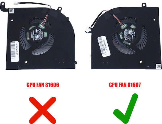 Ανεμιστηράκι Laptop Gpu Cooling Fan Msi Creator Z16p Z16p-b12u Z16hx Studio B12ugst B12umst Ms-15g1 Ms-15g2 15g2-gpu Bs6212ms-u5z 4pin Κωδ.81607