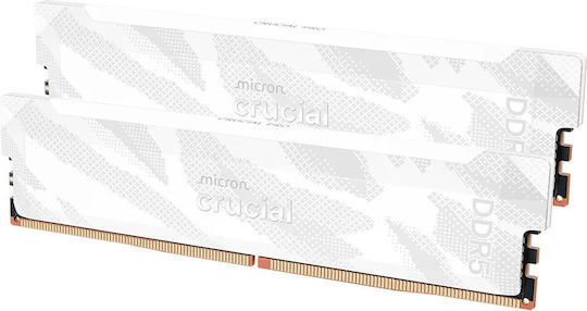 Crucial Pro OC DDR5 32GB RAM με 2x16GB Modules και Ταχύτητα 6400 για Desktop