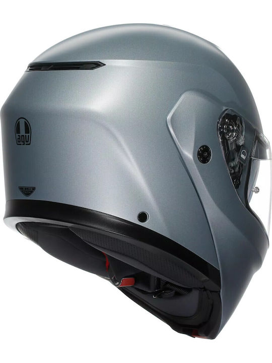 AGV Streetmodular Mat Silver Κράνος Μηχανής Full Face ECE 22.06 1690gr με Pinlock και Sunvisor