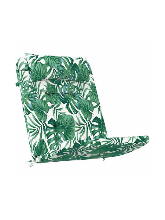 vidaXL Garden Chair Cushion with Backrest Green 2 Pieces 58x77cm