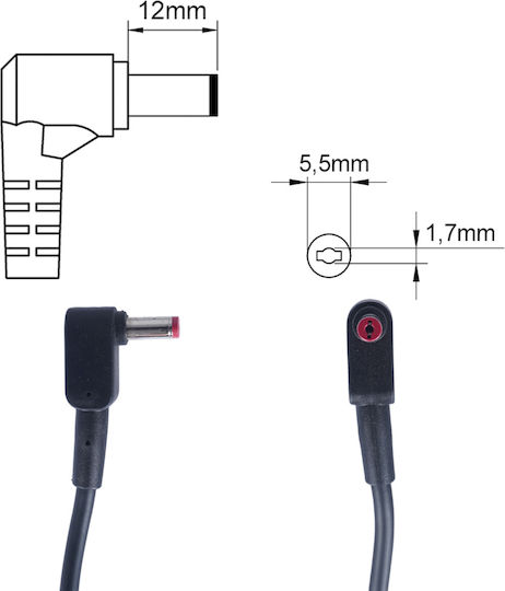Laptop Charger 180W 19.5V 9.23A for Acer with Detachable Power Cable Bulk
