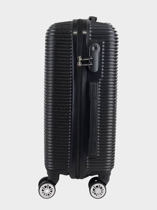 My Choice Cabin Hard Travel Suitcase Black with 4 Wheels Height 55cm