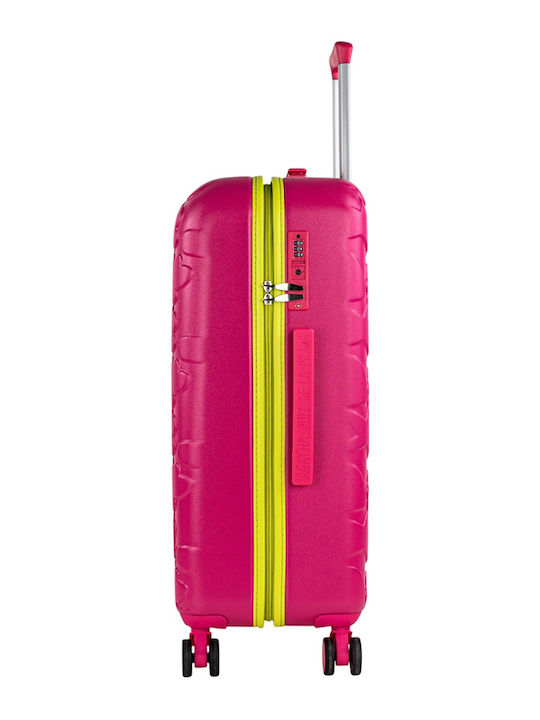 Agatha Ruiz De La Prada Kinder Mittlerer Reise Koffer Fuchsie mit 4 Räder Höhe 67cm