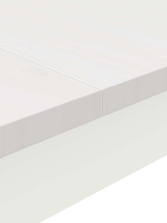 Platz Tisch Speisesaal aus Massivholz & Metall White 80x80x75cm