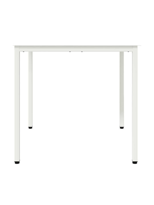 Platz Tisch Speisesaal aus Massivholz & Metall White 80x80x75cm
