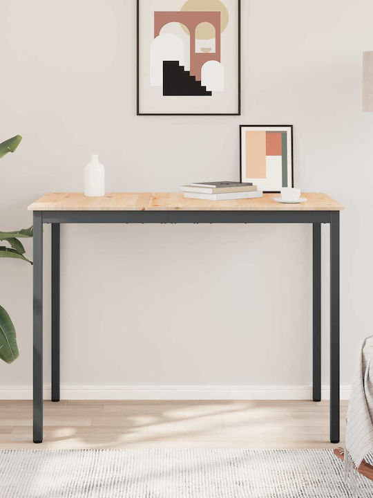 Table Bar from Solid Wood & Metal Natural 110x55x105cm