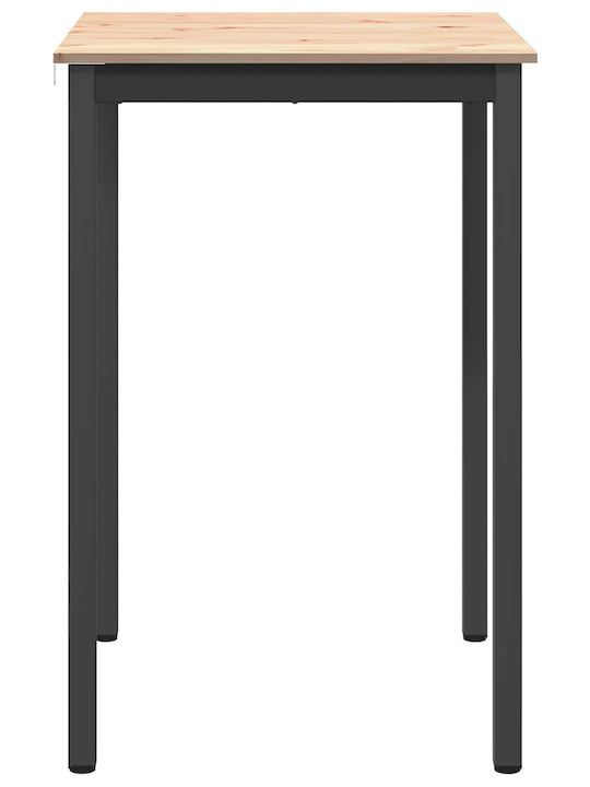 Table Bar from Solid Wood & Metal Natural 110x55x105cm