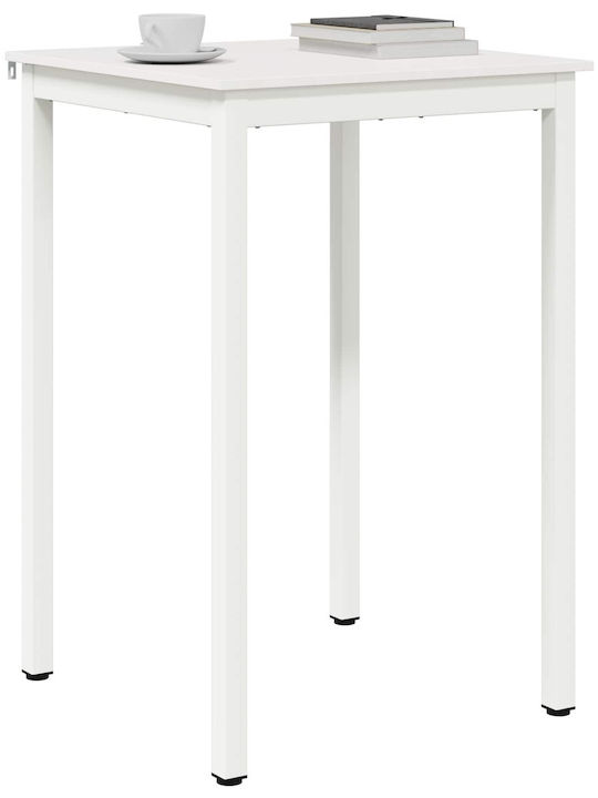 Table Bar from Solid Wood & Metal White 110x55x105cm