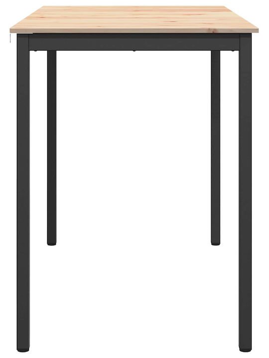 Table Bar from Solid Wood & Metal Natural 110x55x105cm