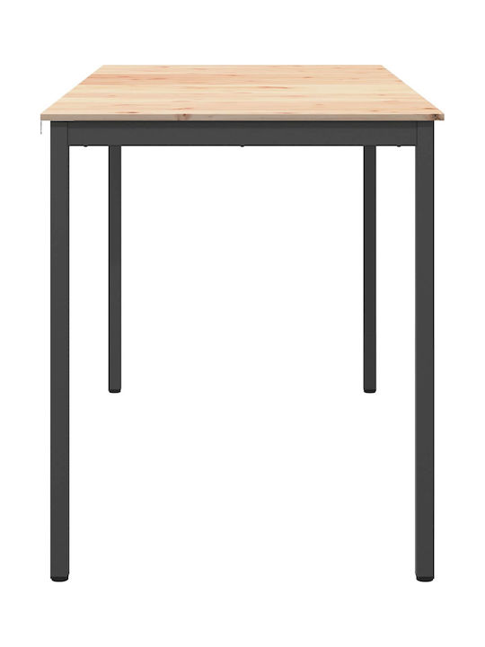 Table Bar from Solid Wood & Metal Natural 110x55x105cm