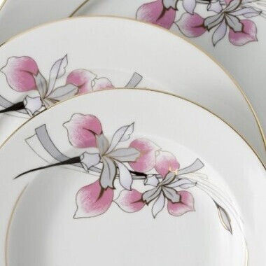 Kronester Bavaria Myrto Pink Porcelain Dinnerware Set 99pcs