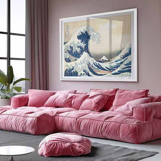 Poster Hokusai Great Wave Kanagawa Art234 60cm X 90cm Black Wooden Frame