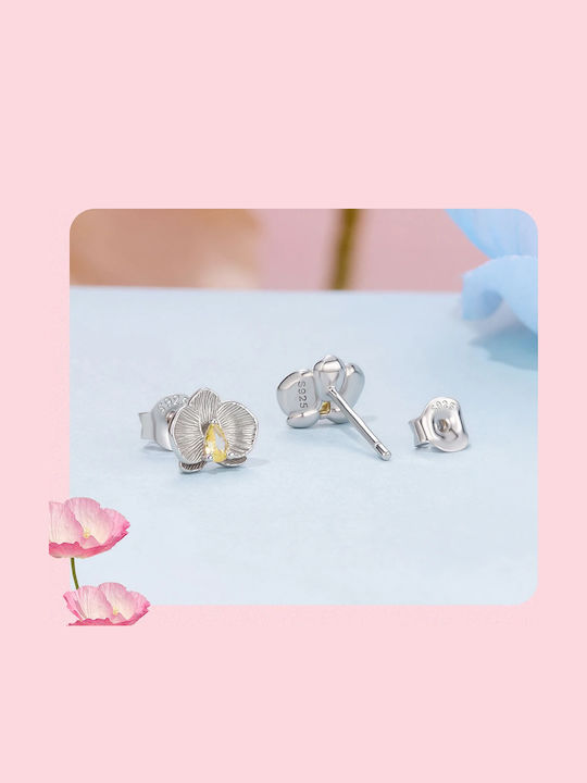 Bamoer Earrings made of Silver Gold Plated with Stones