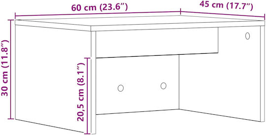 Γραφείο Ξύλινο Λευκό 60x45x30εκ.