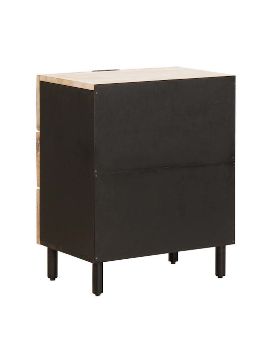 Wooden Bedside Table White 50x33x60cm