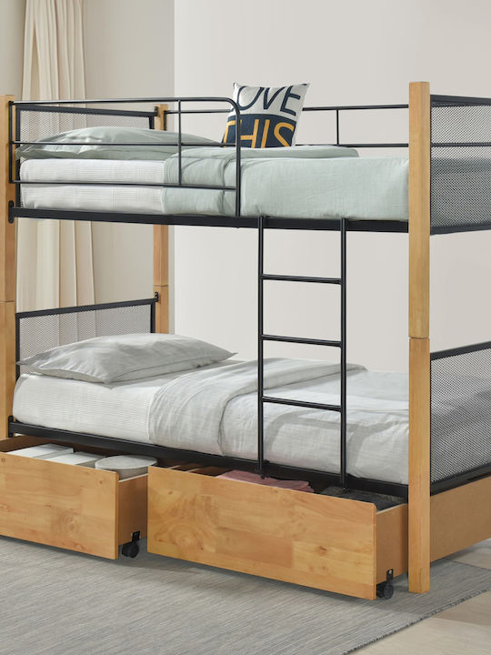 Rayven Rayven Single Bunk Bed for Mattress 90x190cm Rayven Rayven Single Bunk Bed for Mattress 90x190cm