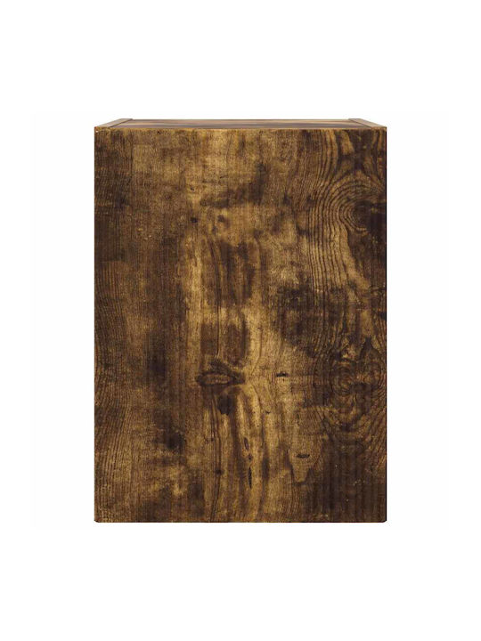 Wand Wohnzimmer Vitrine aus Spanplatte Rauch Eiche 30x31x40cm